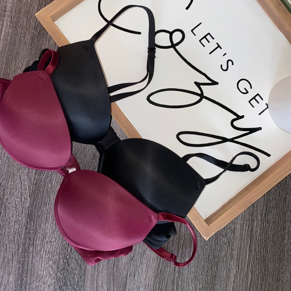34 B push up PINK bras.
